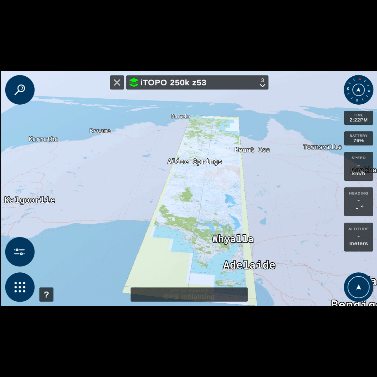 3DX iTopo maps- Zone 53 and Zone 54 (free)