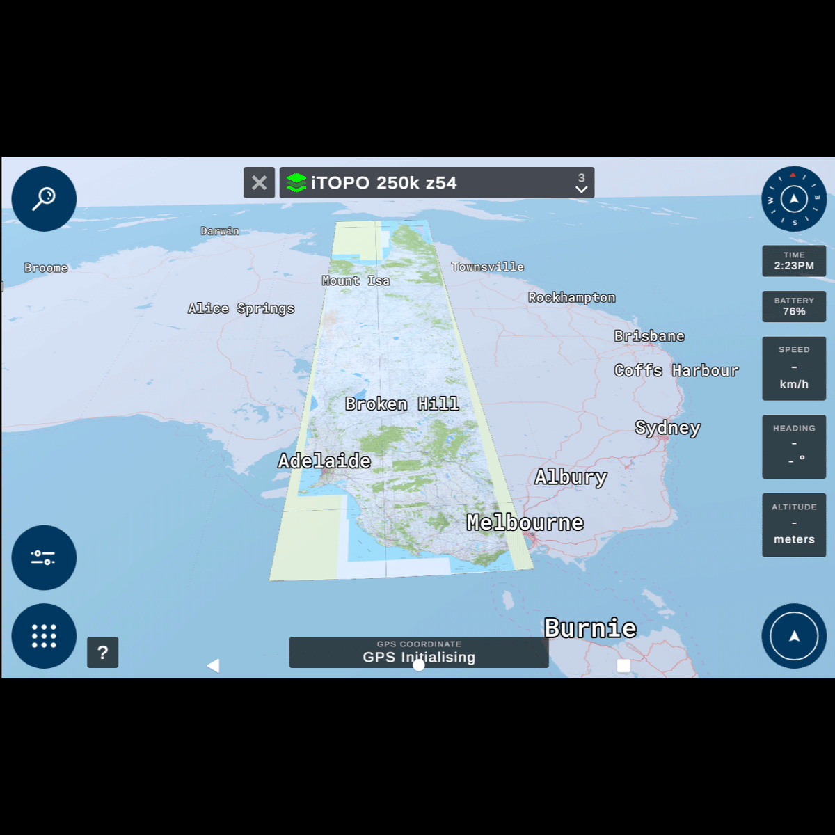 3DX iTopo maps- Zone 53 and Zone 54 (free)