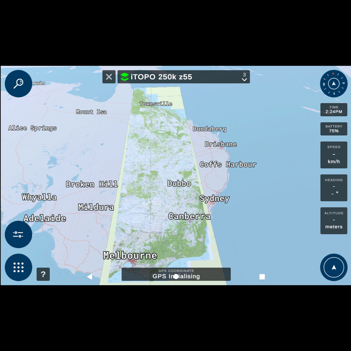 3DX iTopo maps- Zone 55 and Zone 56 (free)