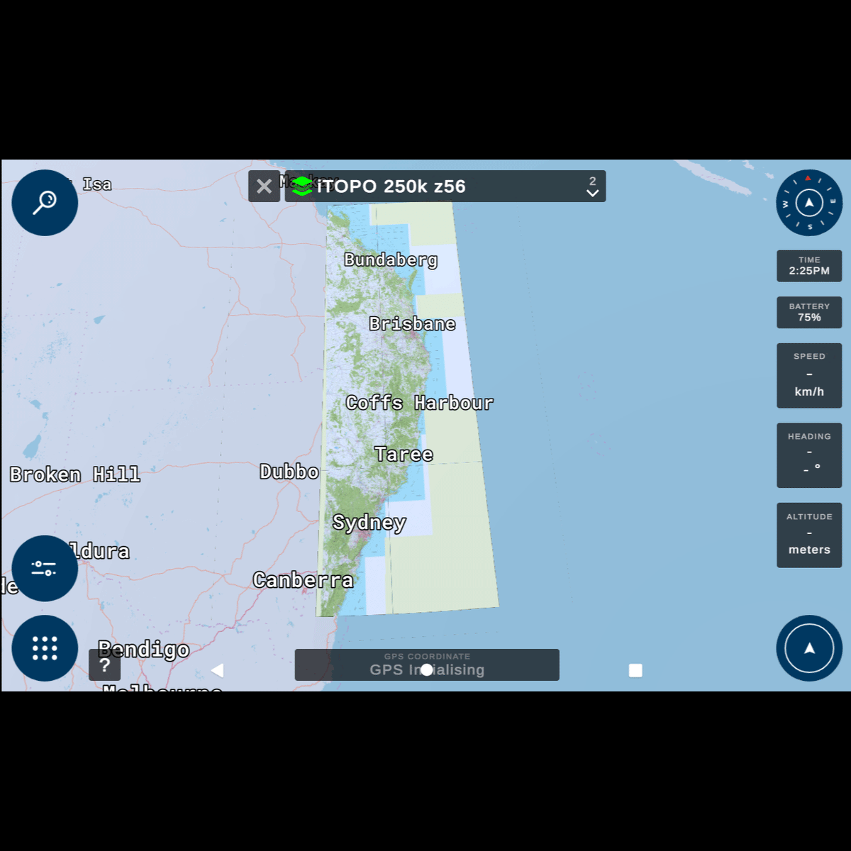 3DX iTopo maps- Zone 55 and Zone 56 (free)