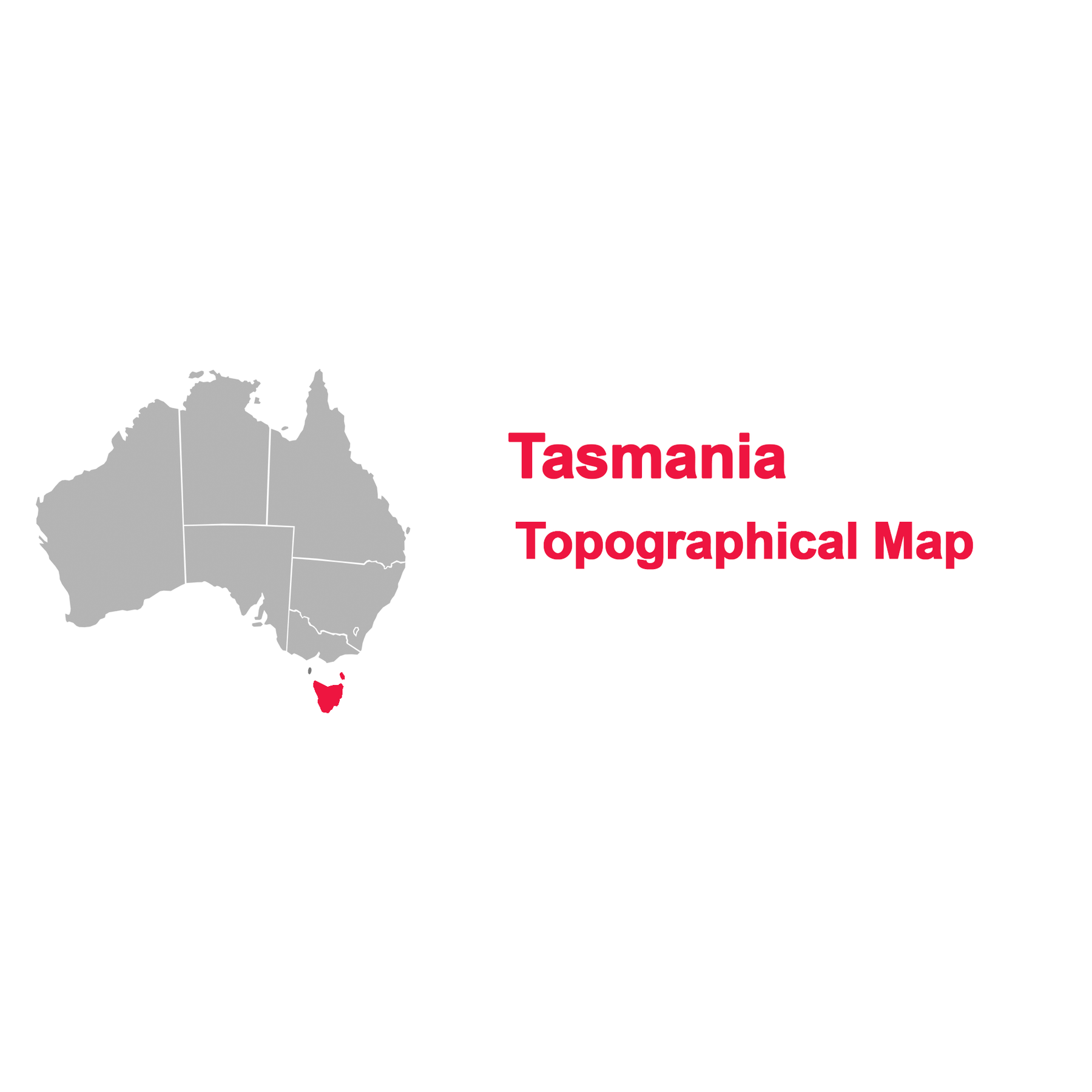 Tasmaina topograpihcal map